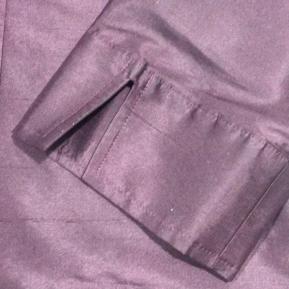 Chico’s Deep Purple 3/4 Sleeve Silk Button Down Tunic size 1 equals M/8 - Picture 5 of 10